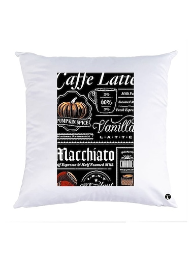 Printed Pillow Case polyester White 30x30cm