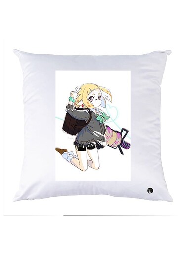 Printed Pillow Case polyester White 30x30cm