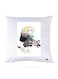 Printed Pillow Case polyester White 30x30cm
