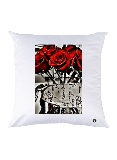 Printed Pillow Case polyester White 30x30cm