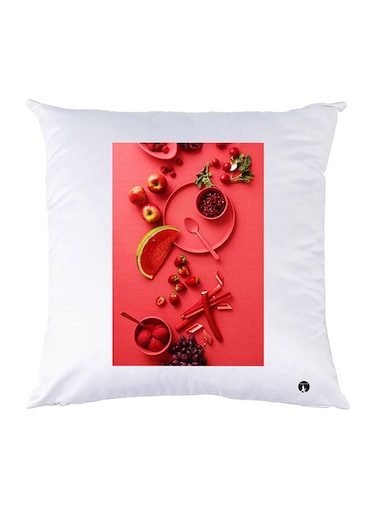 Printed Pillow polyester White 30x30cm