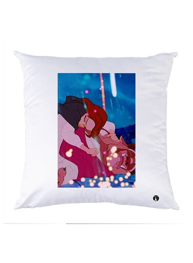 Printed Pillow Polyester White 30x30cm