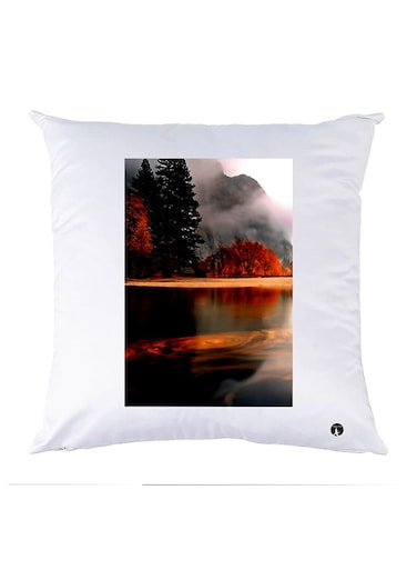 Printed Pillow Case polyester White 30x30cm