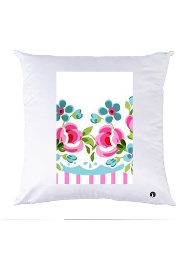 Printed Pillow polyester White 30x30cm