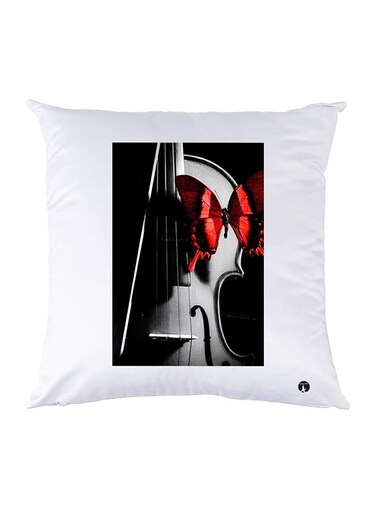 Printed Pillow Case polyester White 30x30cm