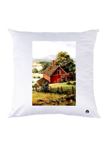 Printed Pillow polyester White 30x30cm