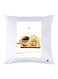 Decorative Printed Throw Pillow White/Brown/Green 30x30cm