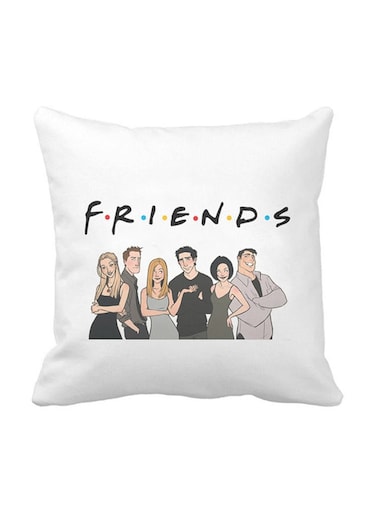 Friends Series Design Pillow White 40x40centimeter