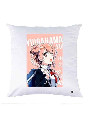 Printed Pillow Polyester White 30x30cm