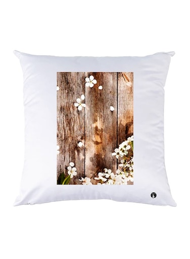 Printed Pillow Case Polyester White 30x30cm