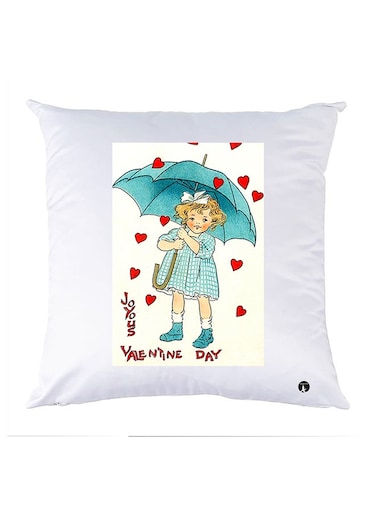 Printed Pillow polyester White 30x30cm