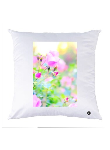 Printed Pillow Case polyester White 30x30cm