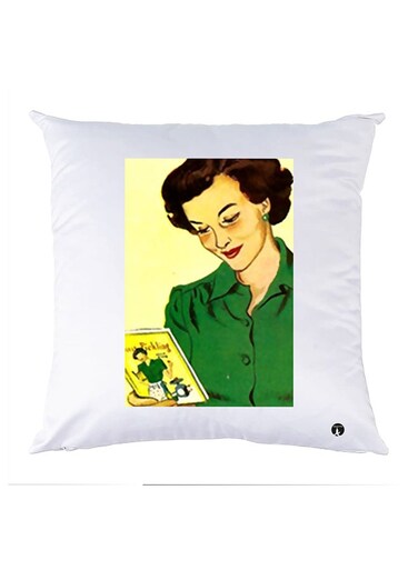 Printed Pillow polyester White 30x30cm