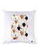 Balloon Printed Throw Pillow White/Black/Gold 30x30cm