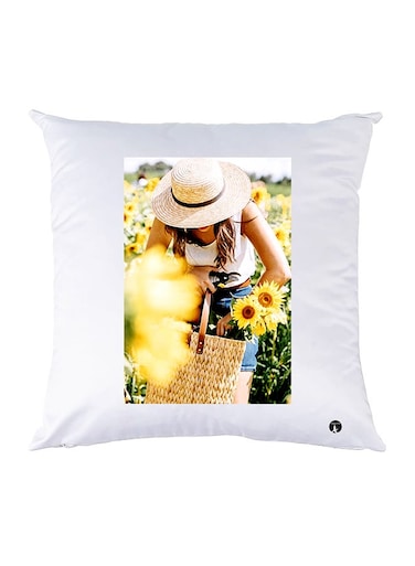Printed Pillow polyester White 30x30cm