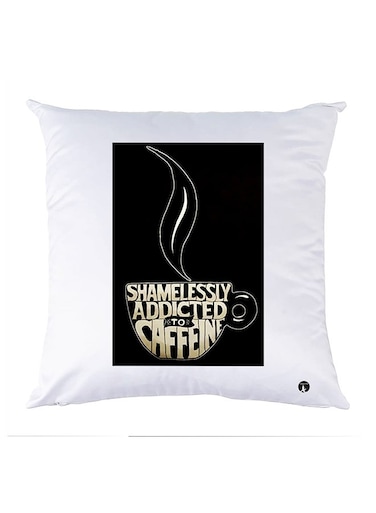 Printed Pillow Case polyester White 30x30cm