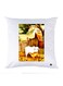 Printed Pillow Case Polyester White 30x30cm