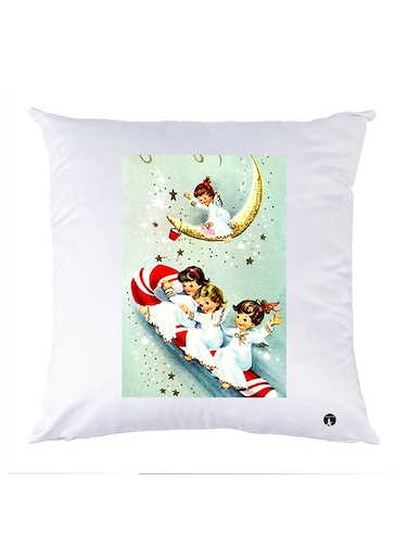 Printed Pillow Case polyester White 30x30cm