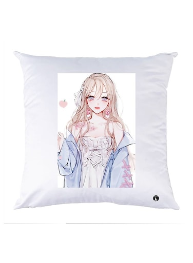 Printed Pillow Case polyester White 30x30cm