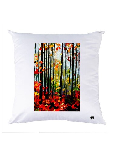 Printed Pillow Case polyester White 30x30cm