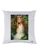 Girl Printed Throw Pillow White/Green/Beige 30x30cm