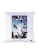 Floral Printed Throw Pillow White/Blue/Black 30x30cm