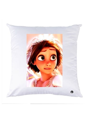 Printed Pillow Case polyester White 30x30cm
