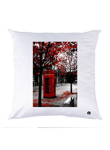 Printed Pillow Case polyester White 30x30cm