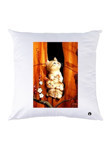 Printed Pillow polyester White 30x30cm