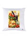 Printed Pillow Case Polyester White 30x30cm
