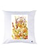 Cartoon Printed Throw Pillow White/Beige/Green 30x30cm