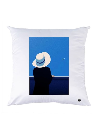 Printed Pillow polyester White 30x30cm