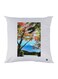 Nature Printed Decorative Throw Pillow White/Blue/Green 30x30cm