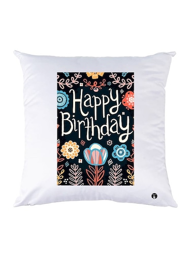 Printed Pillow polyester White 30x30cm