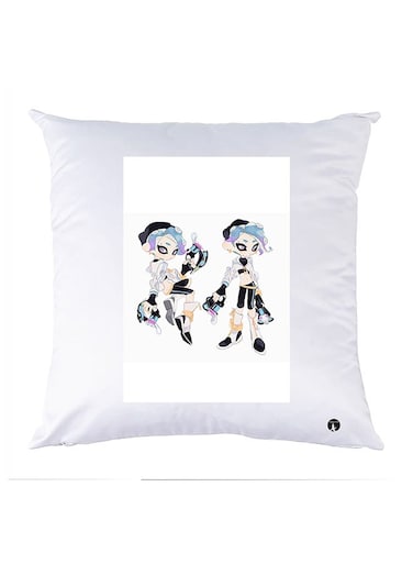 Printed Pillow Polyester White 30x30cm