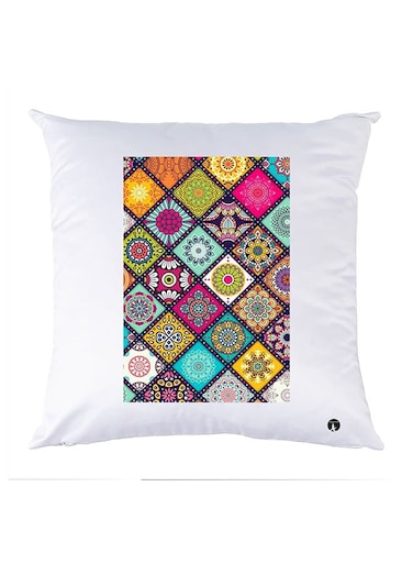 Printed Pillow polyester White 30x30cm
