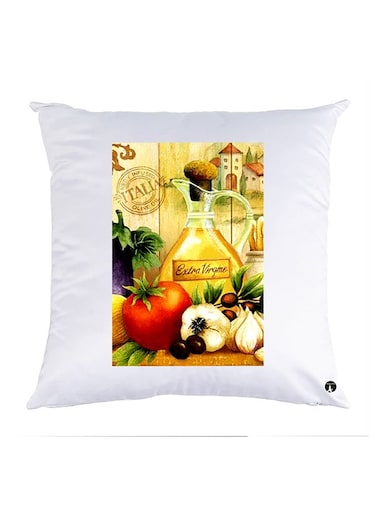 Printed Pillow Case polyester White 30x30cm