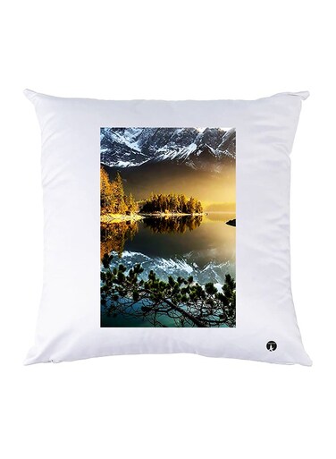 Printed Pillow Case polyester White 30x30cm