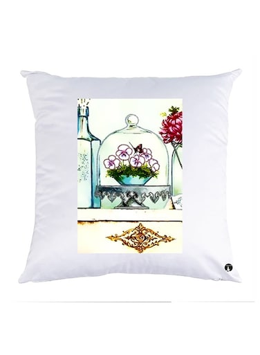 Printed Pillow polyester White 30x30cm