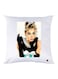 Girl Printed Throw Pillow polyester White/Black/Beige 30x30cm