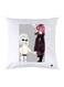 Printed Pillow Case polyester White 30x30cm