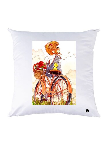 Printed Pillow polyester White 30x30cm