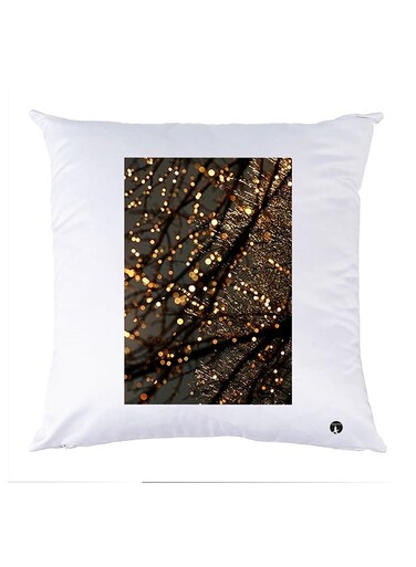 Printed Pillow Case Polyester White 30x30cm