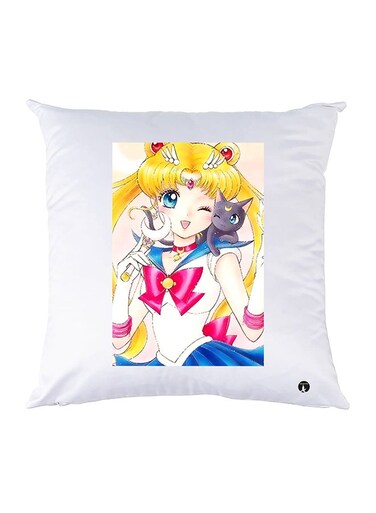 Printed Pillow Case polyester White 30x30cm