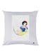 Girl Printed Throw Pillow White/Blue/Yellow 30x30cm