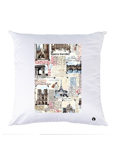 Printed Pillow Case polyester White 30x30cm