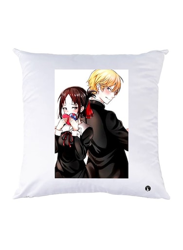 Printed Pillow Case polyester White 30x30cm