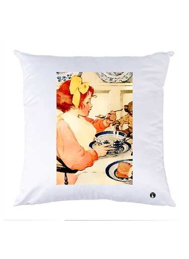 Printed Pillow Case polyester White 30x30cm