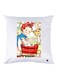Cartoon Printed Throw Pillow White/Beige/Red 30x30cm