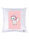 Cat Printed Throw Pillow White/Pink 30x30cm